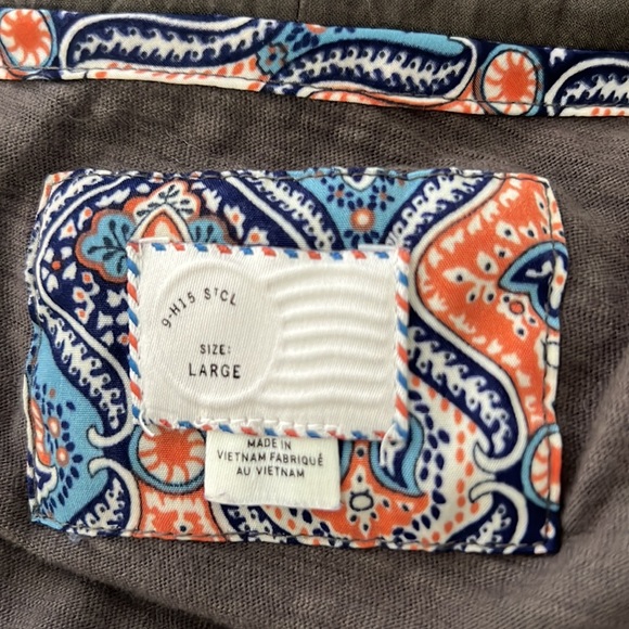 Anthropologie Gray Postmark Roll-tab Long Sleeve Tee Shirt, size large - Picture 9 of 11